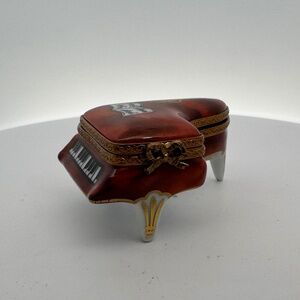 Limoges France Peint Main Piano Trinket Box
